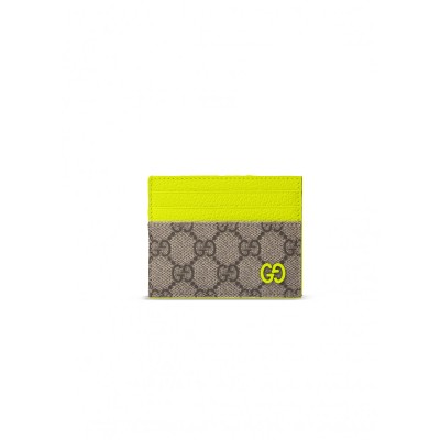 GUCCI BI-COLOR CARD CASE WITH GG DETAIL ‎‎795230 (10*8cm)